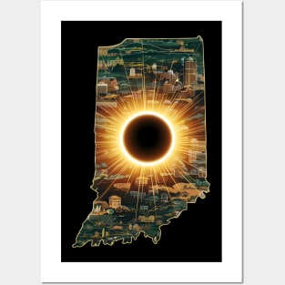 Eclipse indiana 2024 Posters and Art